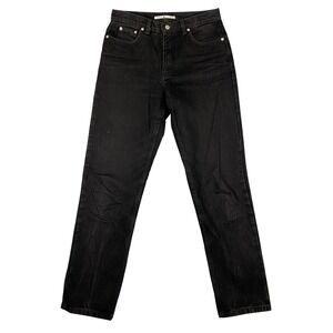 Tommy Hilfiger Women's Black Denim Jeans Size 33 Straight Leg Vintage Cotton